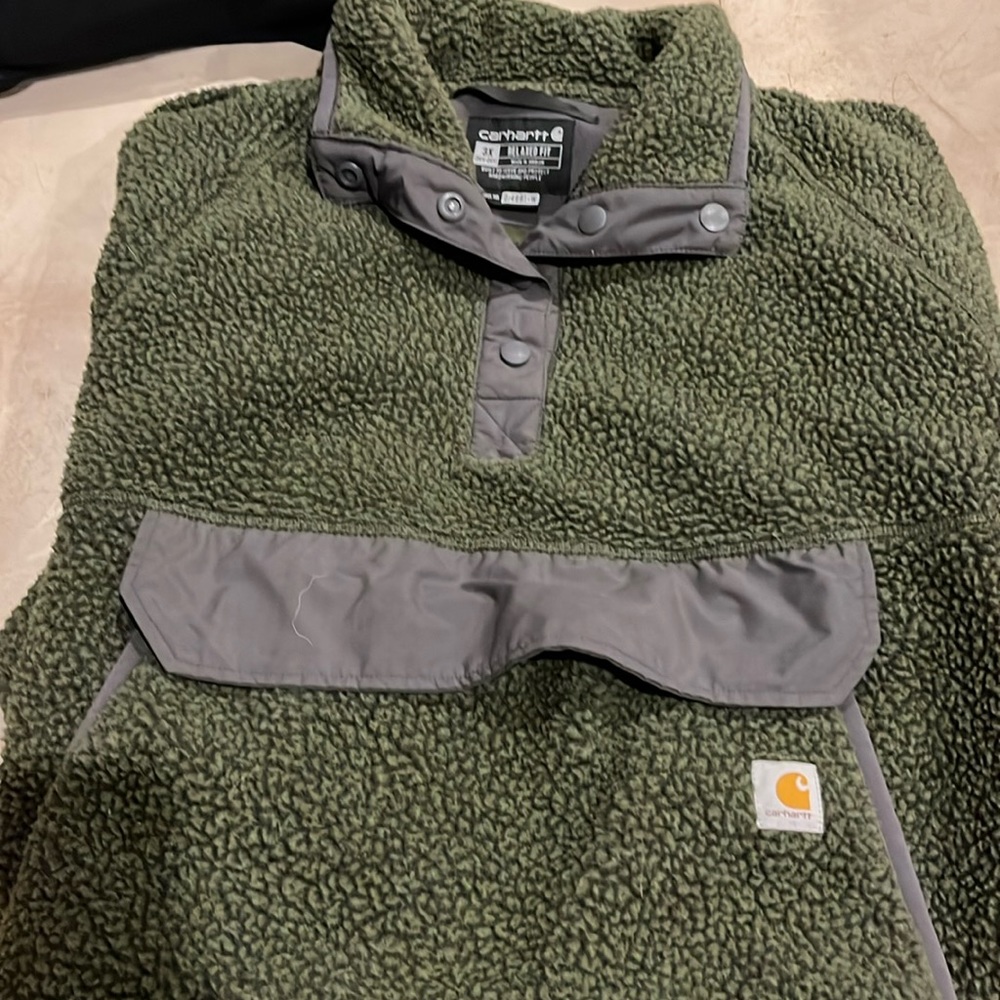 army green quarter zip hoodie